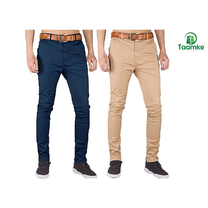 Best Price For Fashion Soft Khaki Men S Trouser Stretch Slim Fit