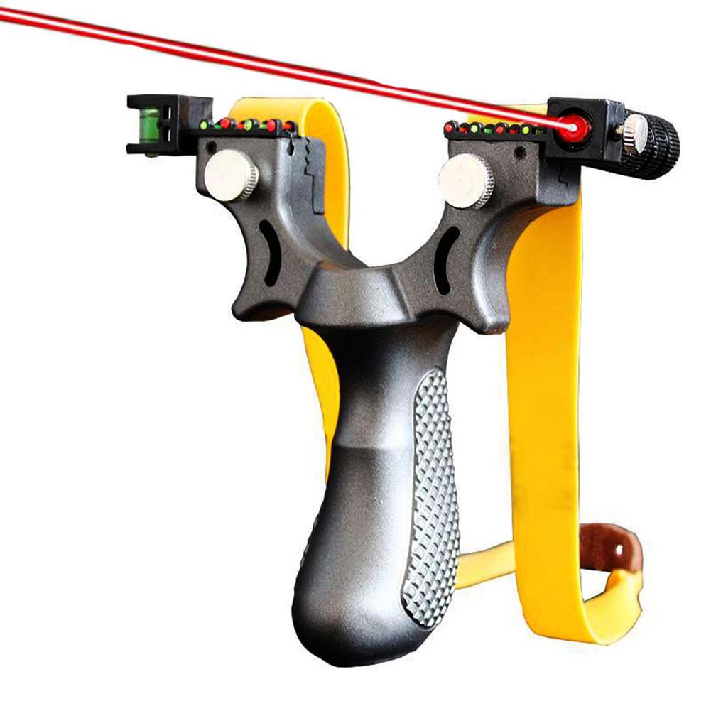 Professional Outdoor Resin Laser Slingshot Laser Aiming Slingshot Resin Shooting Slingshot Catapult Flat Rubber Band