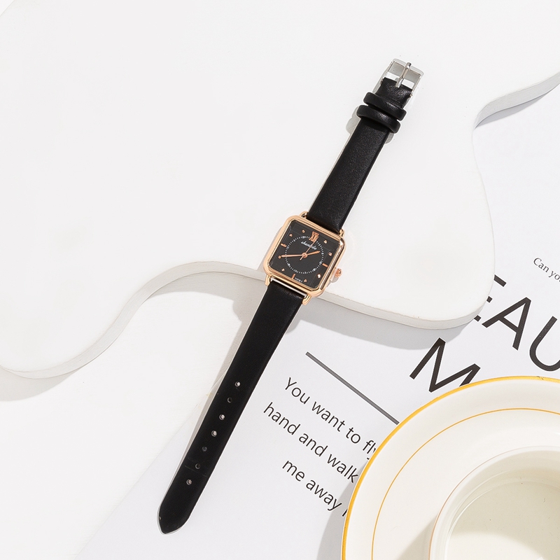 Fashion Small Square Watches For Women Casual Simple Lady Elegant Brand Leather Strap Wristwatch Female Quartz Watch