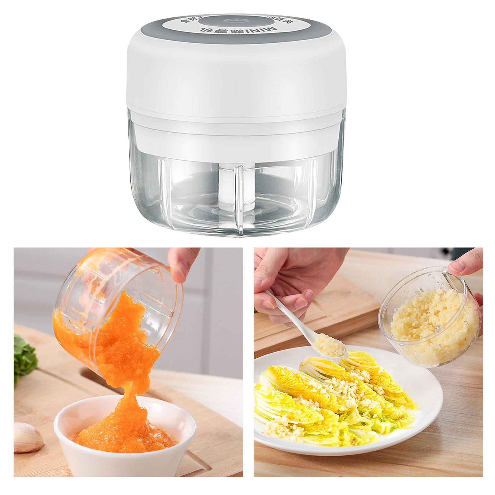 For Kitchen Crushed Mini Electric Food Crusher Garlic Press Garlic Crusher Vegetable Chopper