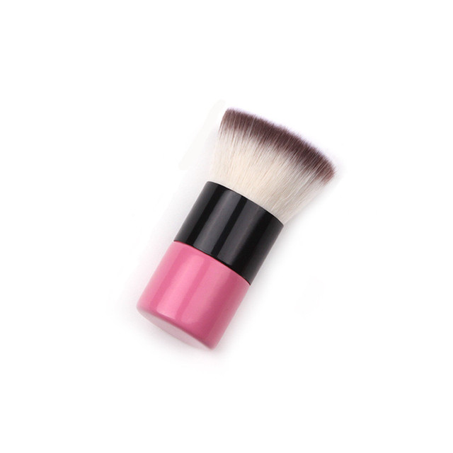 1PC Round Flat Top Liquid Foundation Brush Portable Cream Makeup Brush Powder Kabuki Professional Cosmetic Face Make up Tools