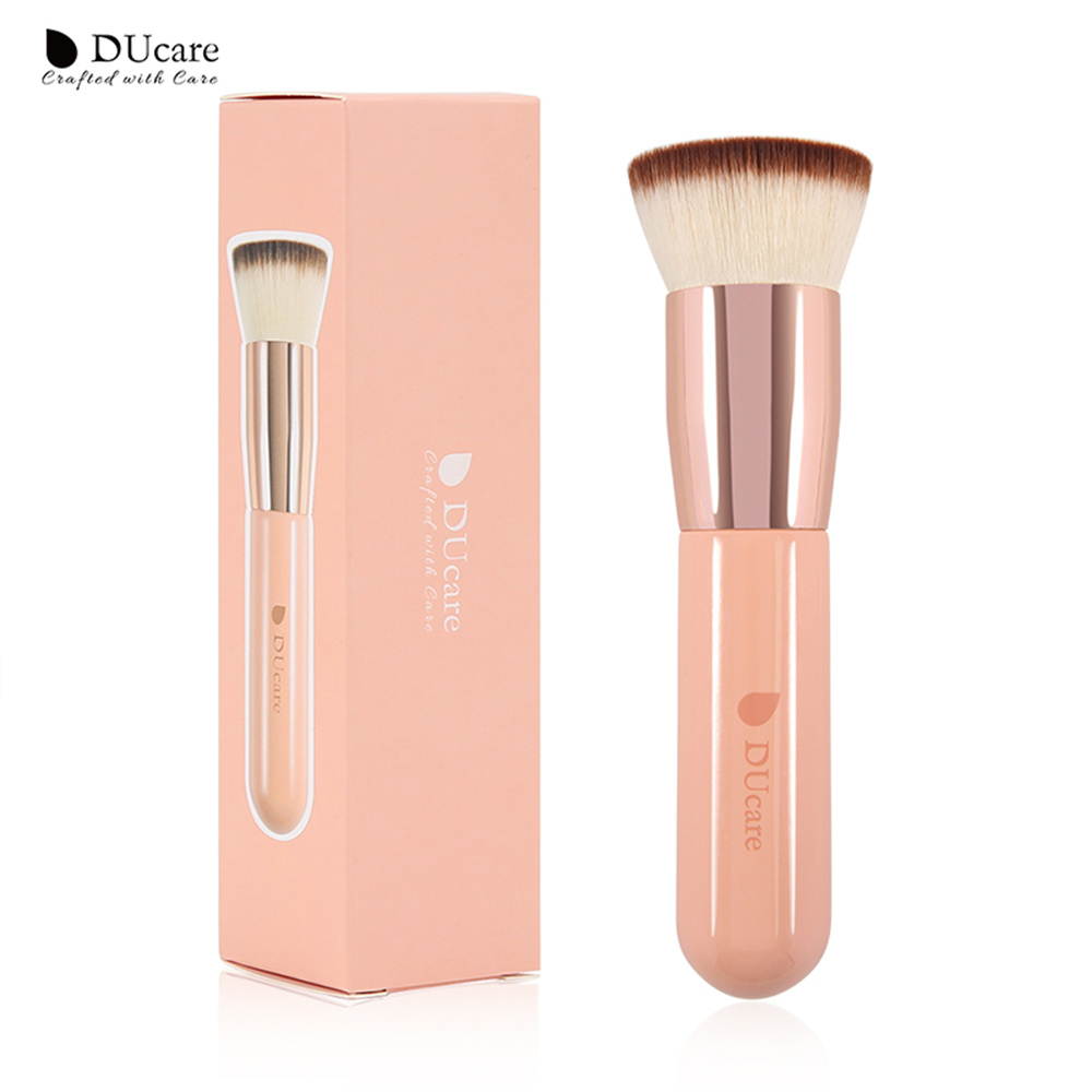 Flat Top Kabuki Foundation Brush, Synthetic Pro Makeup Brushes Liquid Blending Mineral Powder Buffing Stippling Cosmetics
