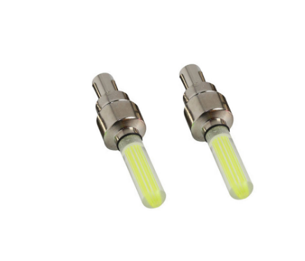 2PCS Bicycle Bike LED Lights Tire Valve Cap Flashlight Auto Car Motorcycle Tire Air Valve Wheel Spokes Light Bike Accessories