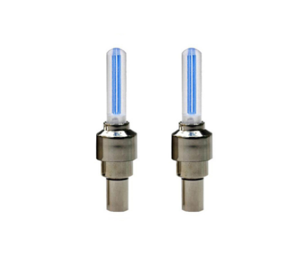2PCS Bicycle Bike LED Lights Tire Valve Cap Flashlight Auto Car Motorcycle Tire Air Valve Wheel Spokes Light Bike Accessories