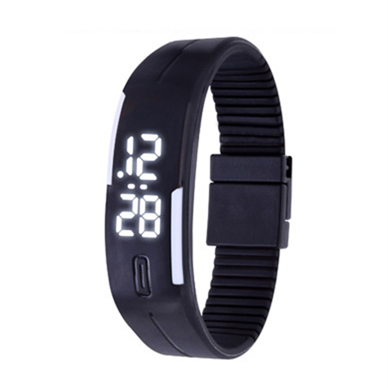 Unisex Trendy men's Silicone Candy Color LED Sports Bracelet Touch Digital Wrist Watch
