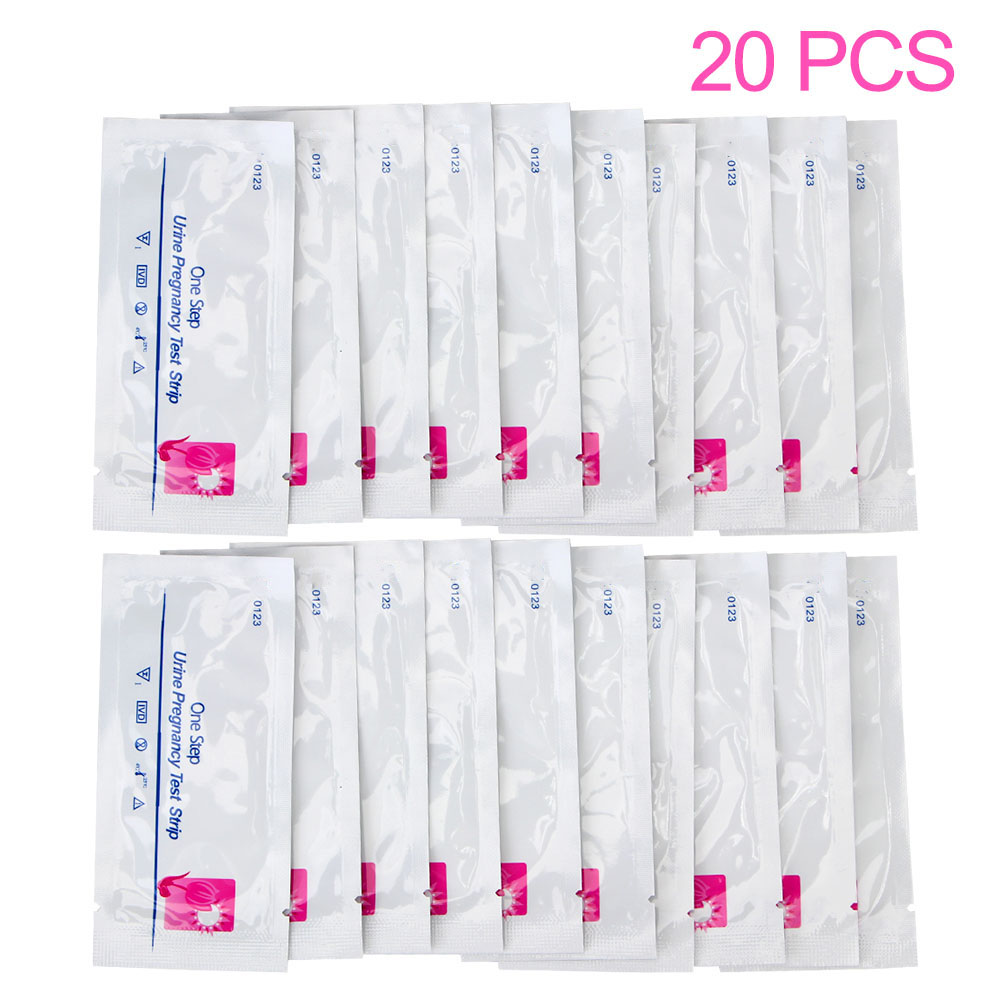 20Pcs Early Pregnancy Test Strips 99% Accuracy HCG Testing Kits Women Urine Measuring Expecting a baby