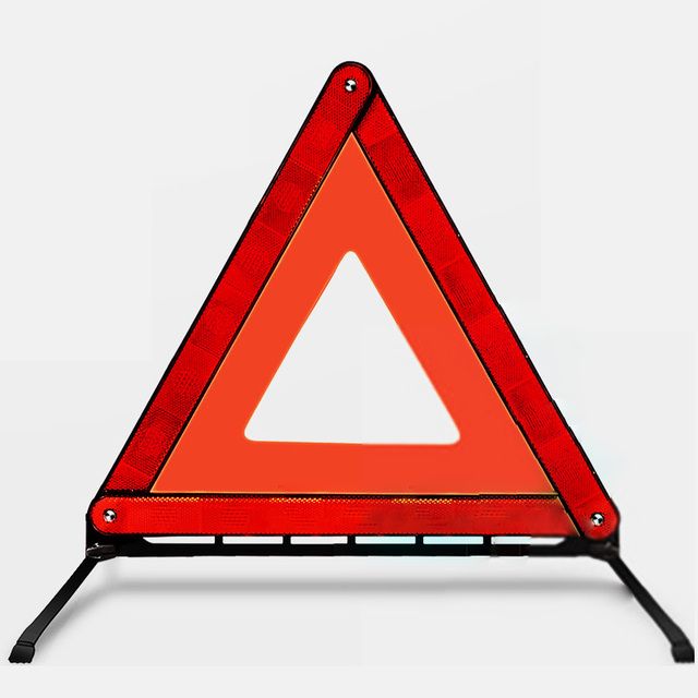 Car Emergency Breakdown Warning Triangle Red Reflective Safety Hazard Car Tripod Foldable Dangerous Failure Stop Sign Reflector