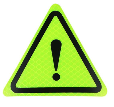 Universal Reflective Stickers Car Bodywork Decorative Paster Motorcycle Triangle Warning Label DIY Reflective Warning Sticker