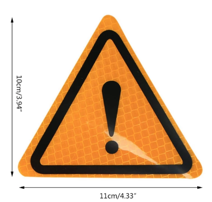 Universal Reflective Stickers Car Bodywork Decorative Paster Motorcycle Triangle Warning Label DIY Reflective Warning Sticker