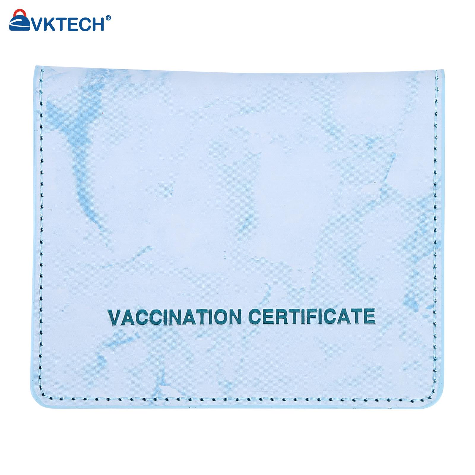 PU Leather Vaccine Card Holder Waterproof Wallets