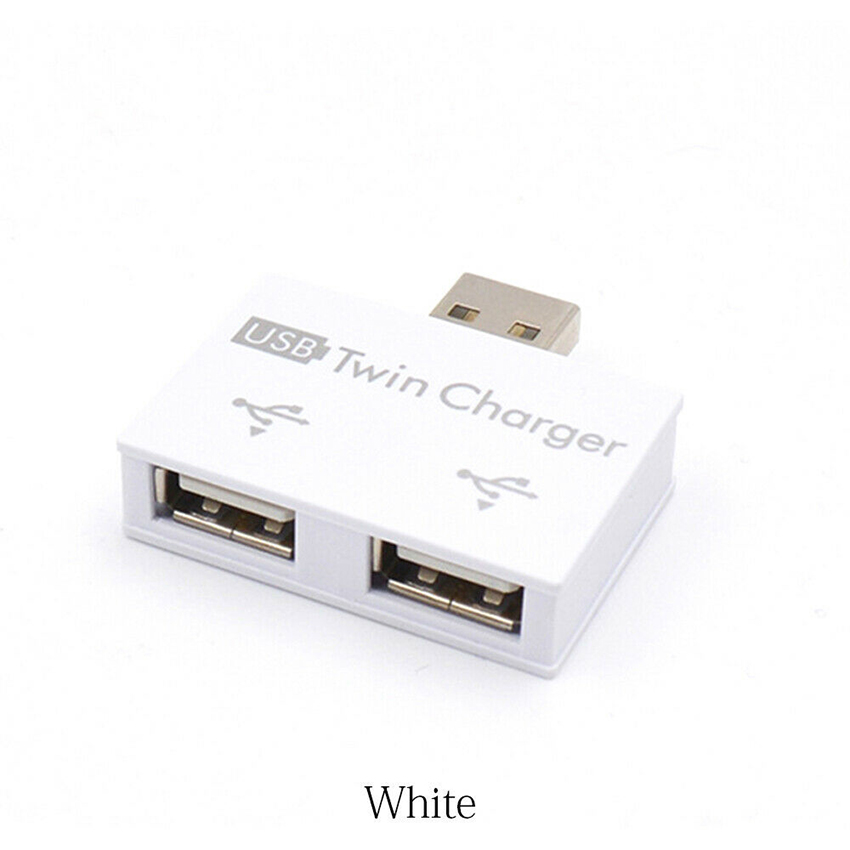Mini 2.0 USB Splitter 2 Ports USB Hub Charger Hub Adapter USB Splitter for Phone Tablet Computer Peripherals Computer Accessorie
