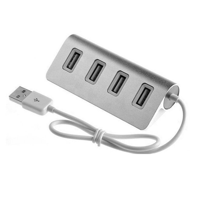 USB2.0 Hub High Speed 4 Port USB Hub USB Splitter Adapter with LED Indicator Port Multi Extender for PC Laptop