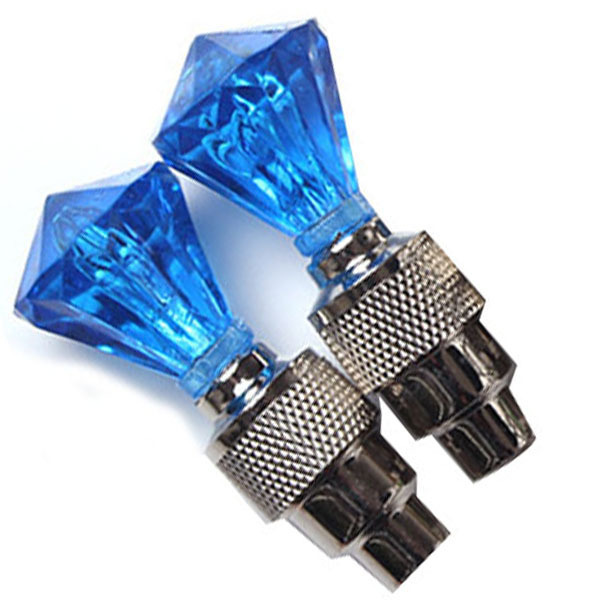 2PCS Bicycle Valve Lights Wheel Spokes Tire LED Light Batteries Tyre Tire Valve Caps Cycling Lantern Lamp MTB Bike Accessories