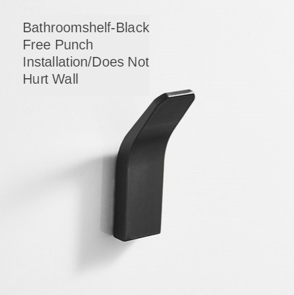 1PC Black Robe Hook Wall Hook Towel Hook for Bathroom Coat Hook Rustproof Hook Hanger Clothes Hangers for Kitchen Hardware Bathroom