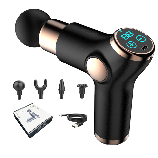 Massage Gun Deep Tissue Percussion Mini LCD 32 Speeds Muscle Massager Pain Relief Body Relax Fitness