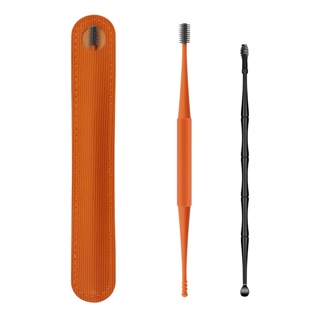 Ear Wax Removal Tool Ear Cleaning Sticks Earpick Remover Silicone Ear Pick Double Head Ear Cleaner 360° Spiral Swab