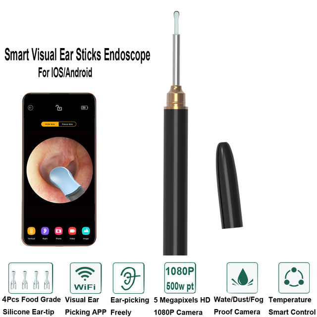 Wifi Smart visual earpick Ear Cleaner HD Endoscope Earpick Camera Otoscope Ear Wax Remover Ear Picker Earwax Removal Tool