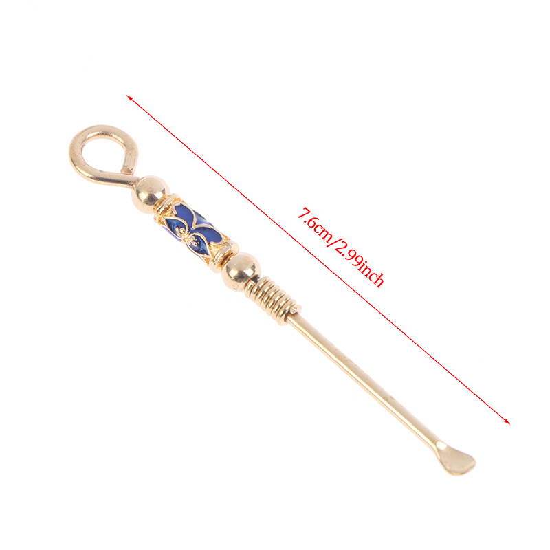 1pcs Ear Spoons Retro Brass Portable Ear Cleaning Tool Ear Pick Ear Wax Remover Curette Cleaner Keychain Pendants
