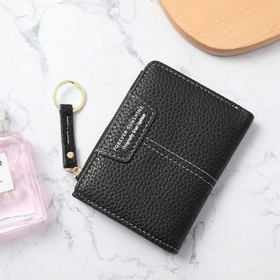 Yellow Women Wallet Soft PU Leather Female Purse Mini Hasp Card Holder Coin Short Wallets Slim Small Purse Zipper Keychain