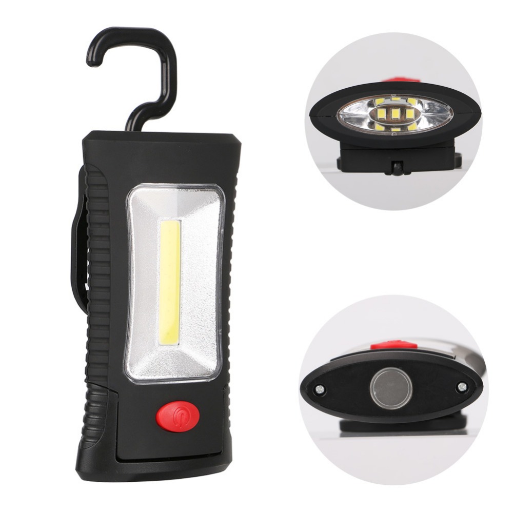 2 Mode COB LED Magnetic Working Folding Hook Pocket Torch Handy Lamp Camping Tent Light Emergency Inspection Lamp