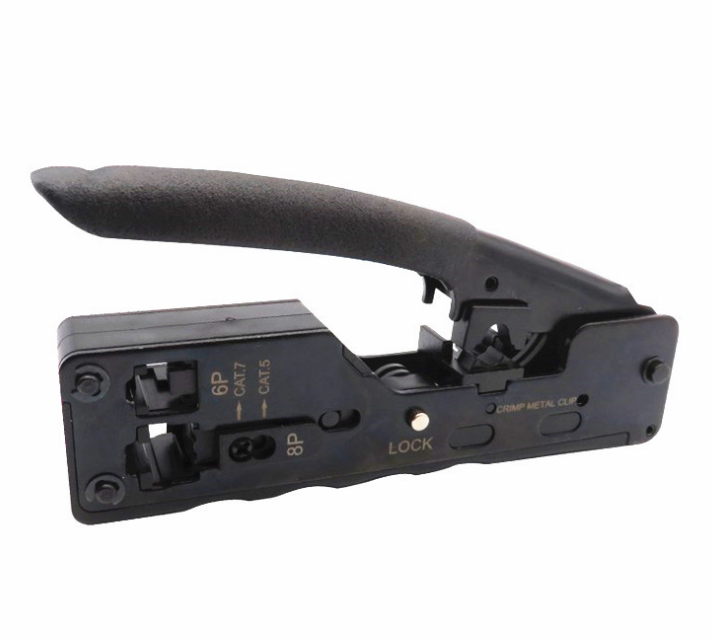 Cat5 Cat6 Cat7 Pass Through Crimper for RJ45 RJ12 RJ11 Network Connectors Modular Plugs Ethernet Cables EZ Crimp Tool