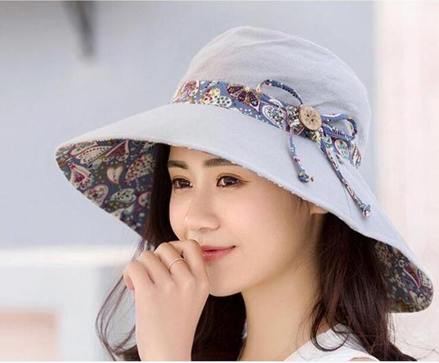 Women Sun hat Summer Hat Folding Sunscreen Anti-uv big Summer Biking Beach Hat Fashion Sun hat