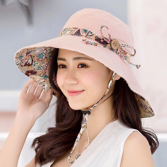 Women Sun hat Summer Hat Folding Sunscreen Anti-uv big Summer Biking Beach Hat Fashion Sun hat
