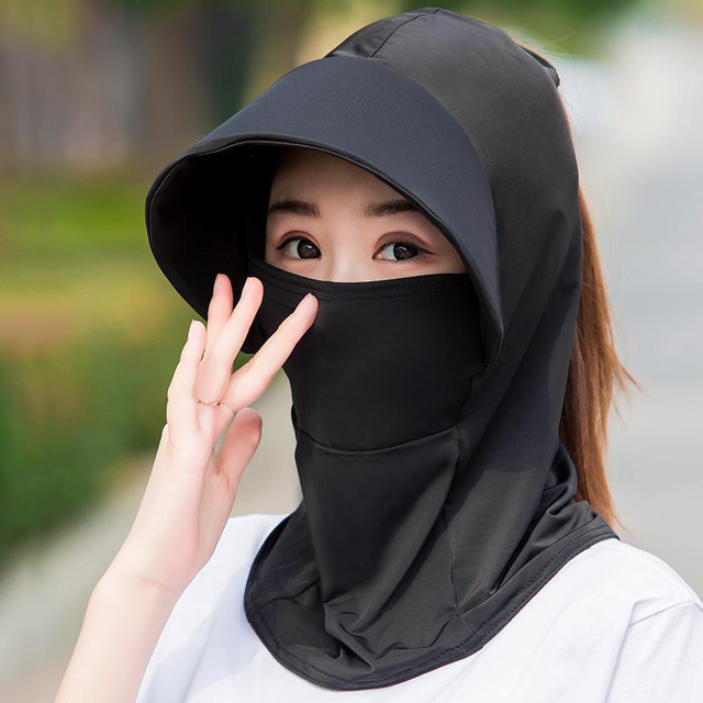 Sun Hat Hats For Women Protective Neck Cover Hat Korean Wide Brim Version Hat Outdoor Women's Foldable Summer Anti-UV Summer Hat