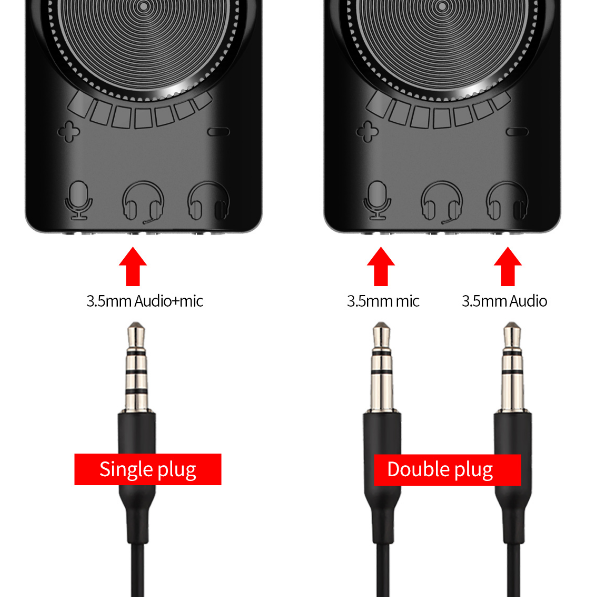 GS3 Sound Card Virtual 7.1 Channel Adapter External USB Amplify Sound 3.5mm Headset Converter PC Desktop Laptop