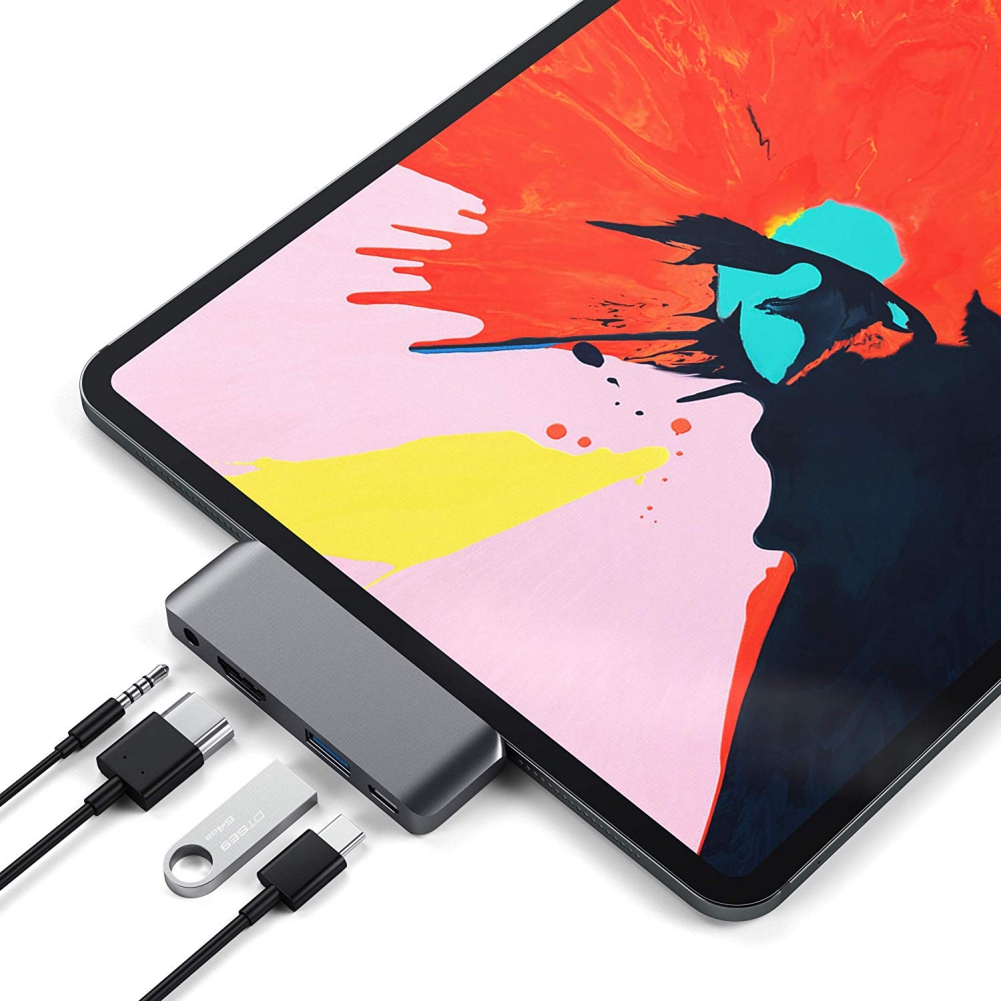 Type-C Expansion Adapter For iPad Pro MacBook Pro USB Type C To HDMI Audio 3.5 USB 3.0 Hub Docking Station Multi-poort Adapter