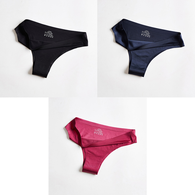 Women Panties Underwear Fitness Sports Seamless Female Lingerie Sexy T-back G-string Thong Ice Silk Woman Underwear