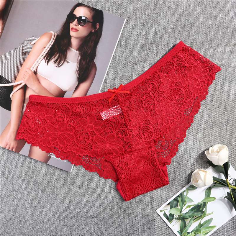 3 Pcs Panties for Woman Underwear Sexy Lace Breathable Soft Lingerie Female Briefs Panty Sexy Transparent Women's Underpants