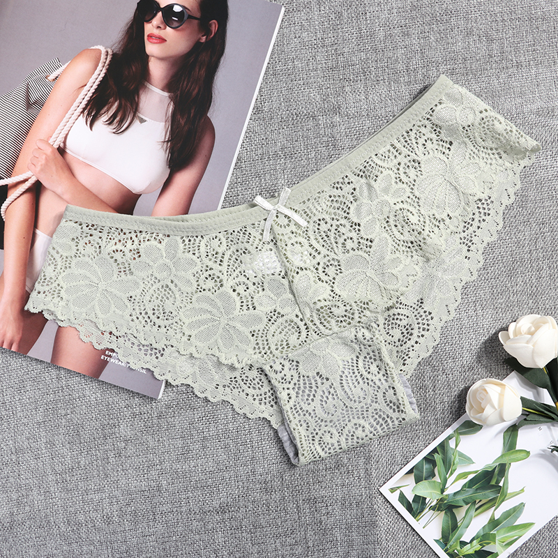 3 Pcs Panties for Woman Underwear Sexy Lace Breathable Soft Lingerie Female Briefs Panty Sexy Transparent Women's Underpants