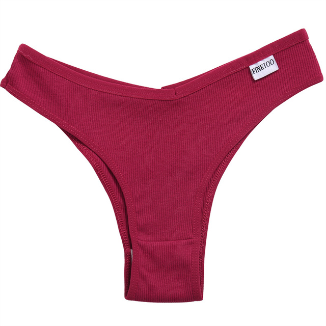 3pcs Women's Cotton Panties Ladies Sexy V Waist Brazilian Underwear Female T-Back Briefs Panty Girls Intimates Lingerie