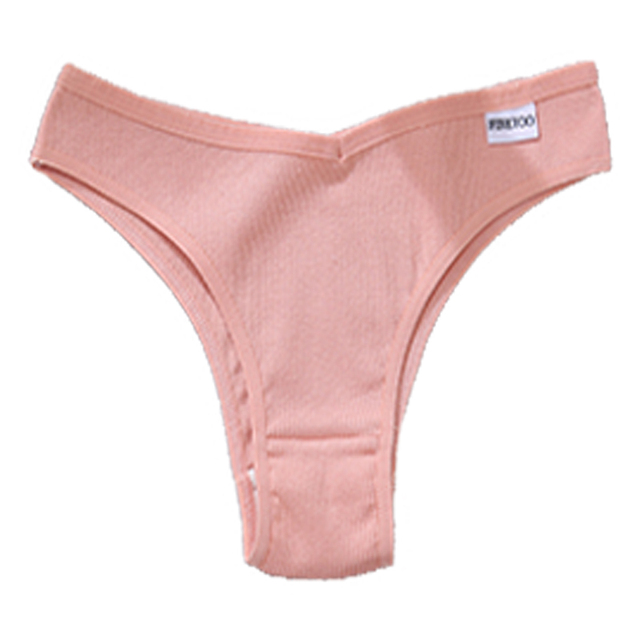 3pcs Women's Cotton Panties Ladies Sexy V Waist Brazilian Underwear Female T-Back Briefs Panty Girls Intimates Lingerie