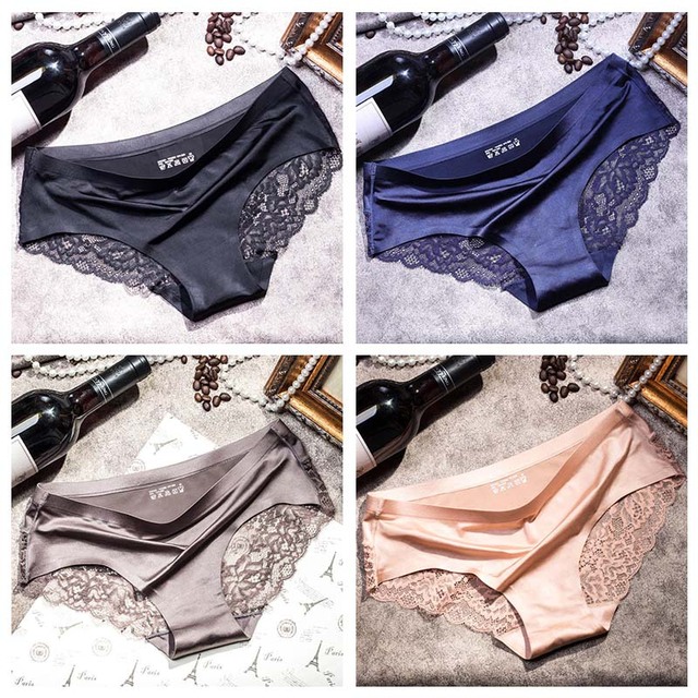 4pcs/lot Lace Panties Women Seamless Ladies Underwear Lace Briefs Sexy Panties for Women Comfort Lingerie