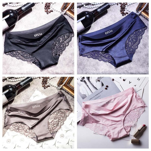 4pcs/lot Lace Panties Women Seamless Ladies Underwear Lace Briefs Sexy Panties for Women Comfort Lingerie