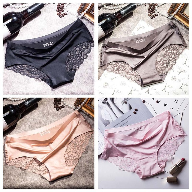 4pcs/lot Lace Panties Women Seamless Ladies Underwear Lace Briefs Sexy Panties for Women Comfort Lingerie