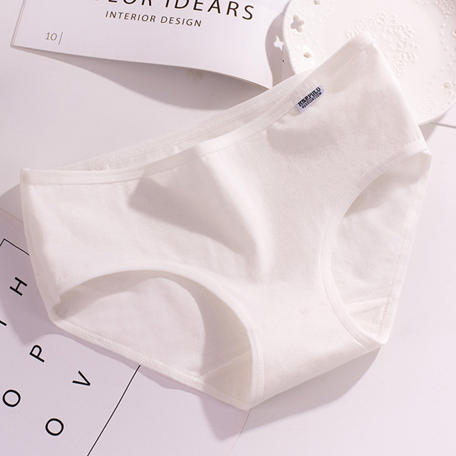 3pcs Panties Cotton Women Comfortable Mid-waist Underwear Lingeries Breathable Female Panty Briefs