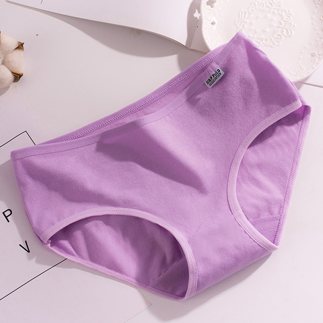 3pcs Panties Cotton Women Comfortable Mid-waist Underwear Lingeries Breathable Female Panty Briefs