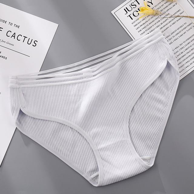 3pcs Women's Seamless Panties Milk Silk Panti Hollow Out Low Waist Female Underwear Bragas For Woman Young Girls Panti Cotton Crotch