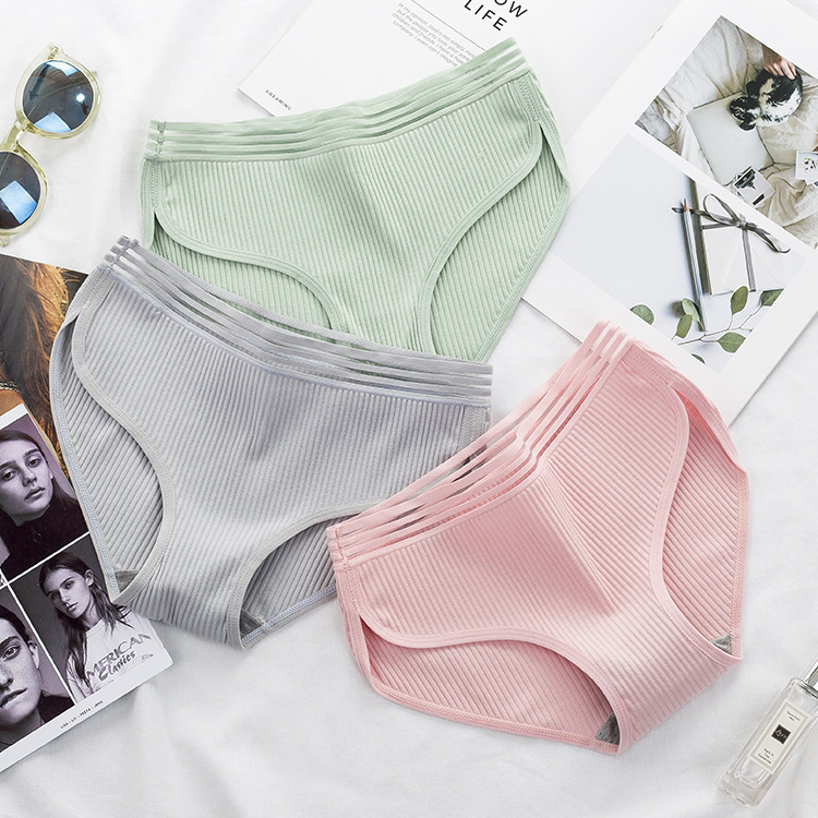 3pcs Women's Seamless Panties Milk Silk Panti Hollow Out Low Waist Female Underwear Bragas For Woman Young Girls Panti Cotton Crotch