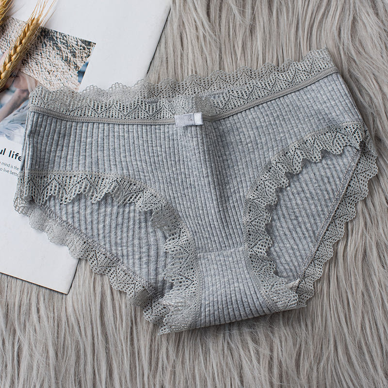 3PCS Cotton Panties Women Comfortable Underwears Sexy Middle-Waisted Underpants Female Lingerie Big Size Ladies Briefs