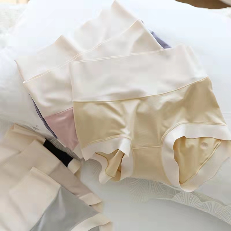 3pcs Solid Color Simplicity Panties Women's High Waist Traceless Briefs Modal Soft Breathable Comfortable Elastic Underpants