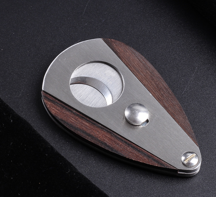 Sandalwood Stainless Steel Cigar Cutter Cigar Scissors Cigar Knife Sharp Blade Cigar Knife Guillotine Smoking Cigar Tool Gift Cigar Accessories Humidors