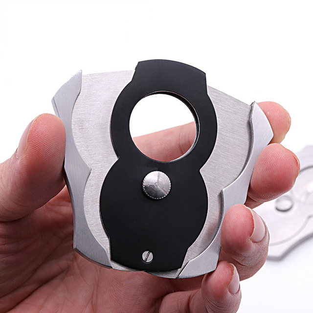 Cigar Cutter Knife Cigar Scissors Stainless Steel Cigar Knife Double Blades Cigar Cutter Puncher Guillotine Smoking Cigar Tool