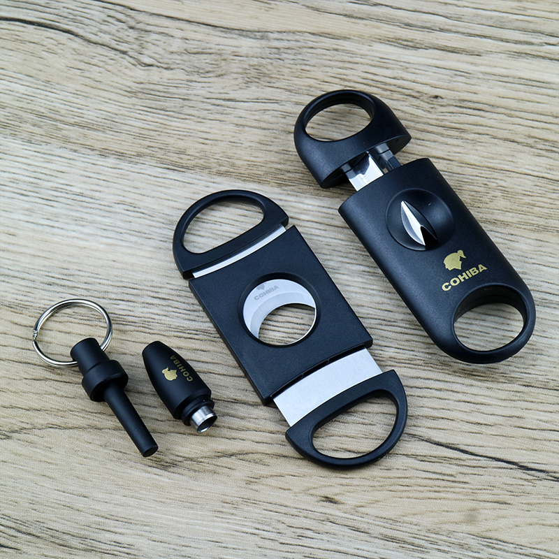 Cigar Set Portable Cutter V-Cut Sharp Stainless Steel Blade Cigars Guillotine Puncher Cutting Knife Cigar Accessory