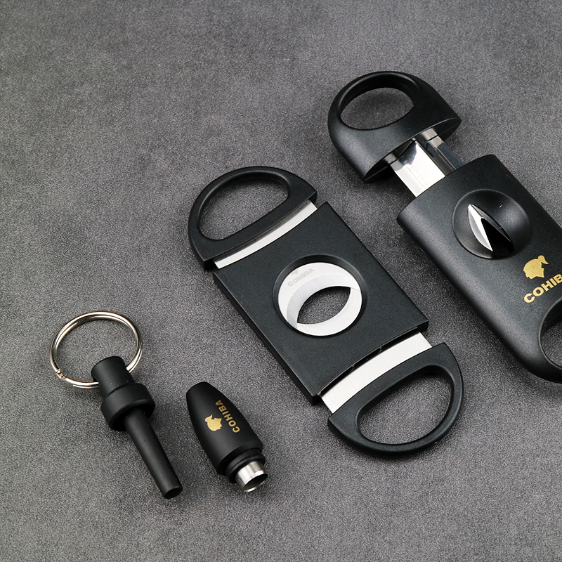 Cigar Set Portable Cutter V-Cut Sharp Stainless Steel Blade Cigars Guillotine Puncher Cutting Knife Cigar Accessory