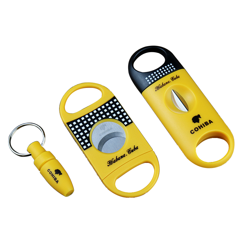 Cigar Set Portable Cutter V-Cut Sharp Stainless Steel Blade Cigars Guillotine Puncher Cutting Knife Cigar Accessory
