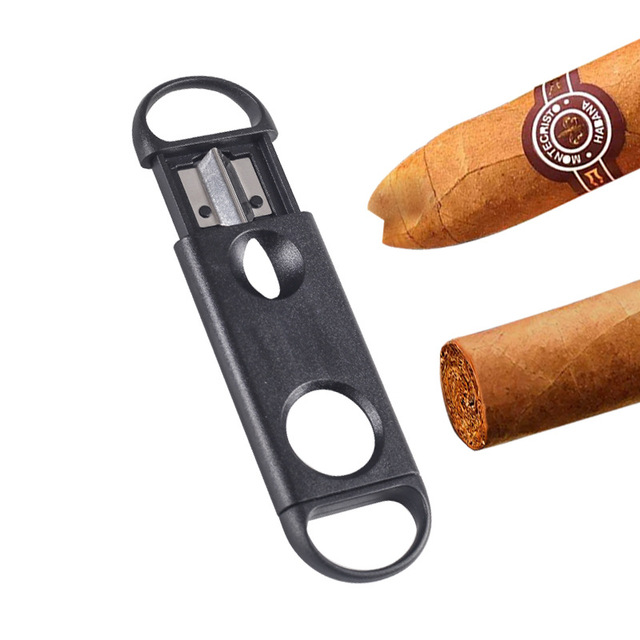 Dual-purpose V-mouth Cigar Cutter Portable Stainless Steel V-shaped Cigar Cutter Sharp Cigar Cutter Cigarette Cutter Dining room appliances Tobacco-Related